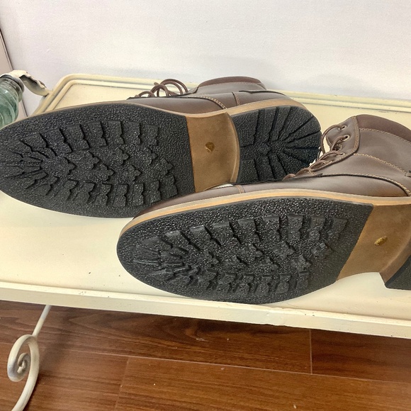 JF J. Ferrar Riverside Brown Comfort Moto Combat Ankle Lace-Up Boot Men's sz 13M - Picture 10 of 13